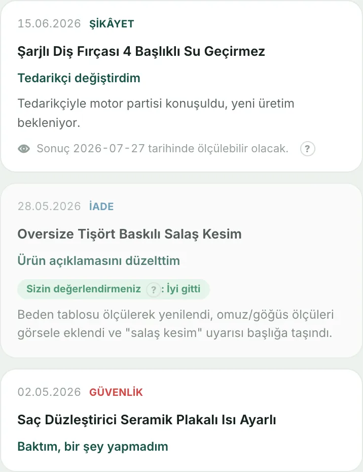 Aynı defter görünümünün telefondaki hâli